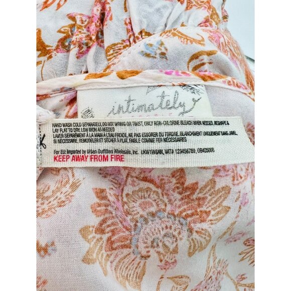 Free People White Orange Floral Voile & Lace Mini Dress | Coastal Cowgirl Boho M - Picture 16 of 16